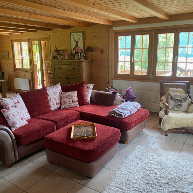 “LE MARTINET”EXCEPTIONAL LOG CABIN CHALET WITH A GARAGE STUNNING VIEW OF THE DIABLERETS MASSIF  QUIET, JUST 7 MINUTES FROM THE VILLAGE