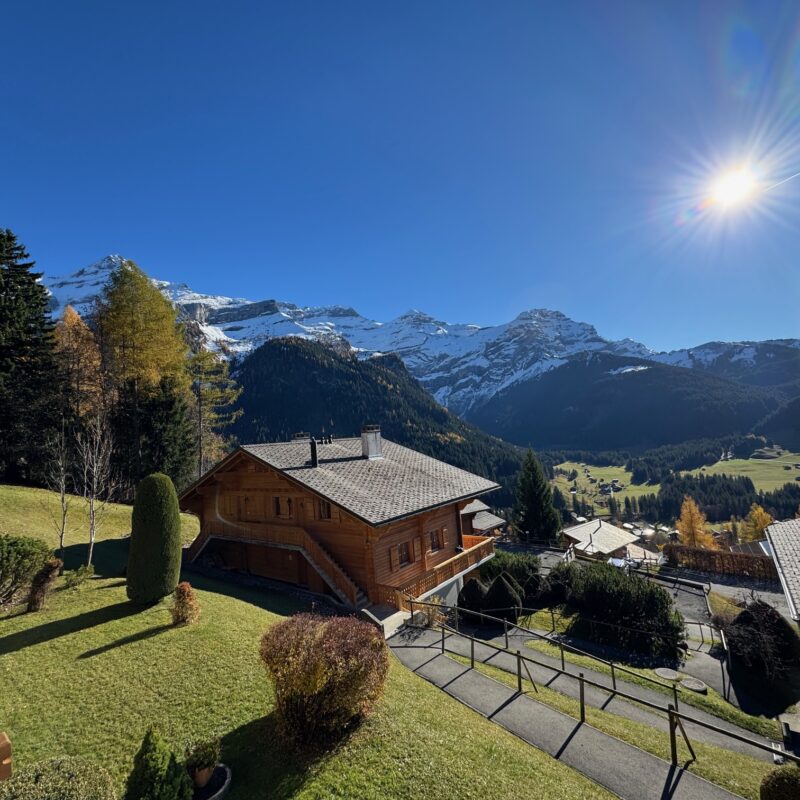 PPE PRE-RIAUX C VUE MAGNIFIQUE SUR LE MASSIF DES DIABLERETS AVEC UN GARAGE JOLI APPARTEMENT MEUBLE