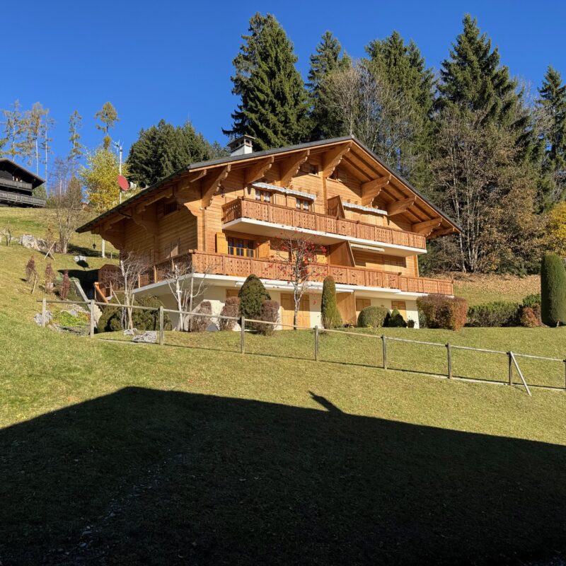 PPE PRE-RIAUX C VUE MAGNIFIQUE SUR LE MASSIF DES DIABLERETS AVEC UN GARAGE JOLI APPARTEMENT MEUBLE